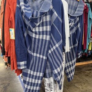 Allie & Rob Navy and White Knit Sweater